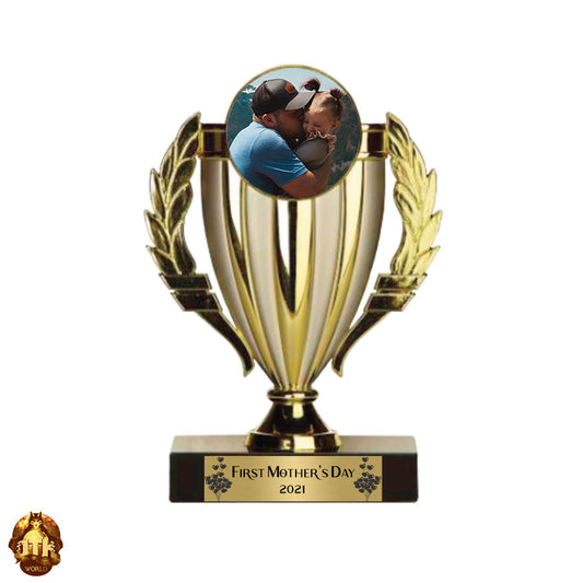 Custom 7" First Mother's Day Photo Trophy - Personalized Firs't Mother's Day Keepsake - Mother's Day Photo Gift -Add Your Own Photo & Text