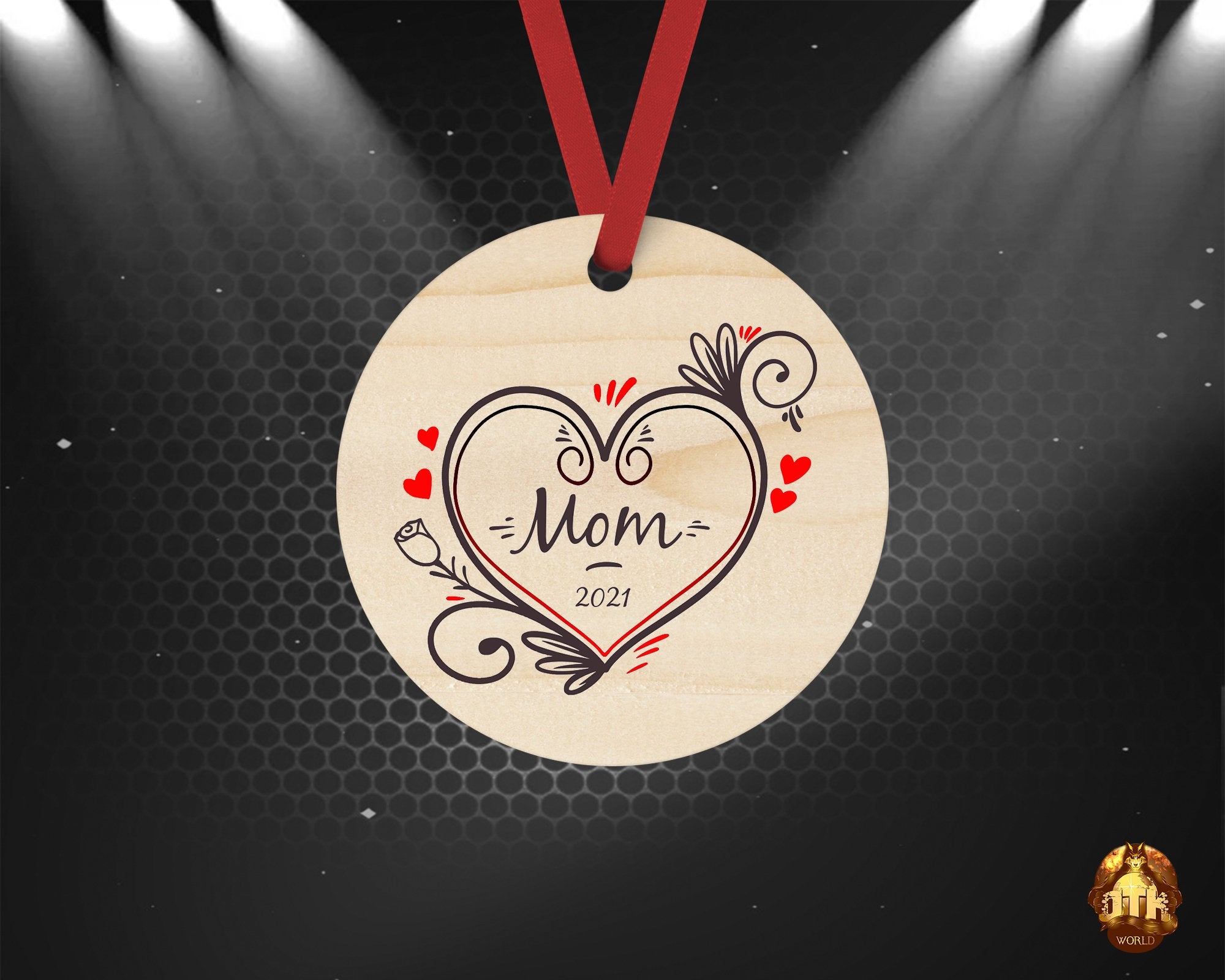 Personalized Happy Mothers Day Wood Ornament - Custom Wood Mothers Day Ornament - Mothers Day 2021 Photo Keepsake -Add Your Own Photo & Text