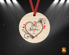 Personalized Happy Mothers Day Wood Ornament - Custom Wood Mothers Day Ornament - Mothers Day 2021 Photo Keepsake -Add Your Own Photo & Text