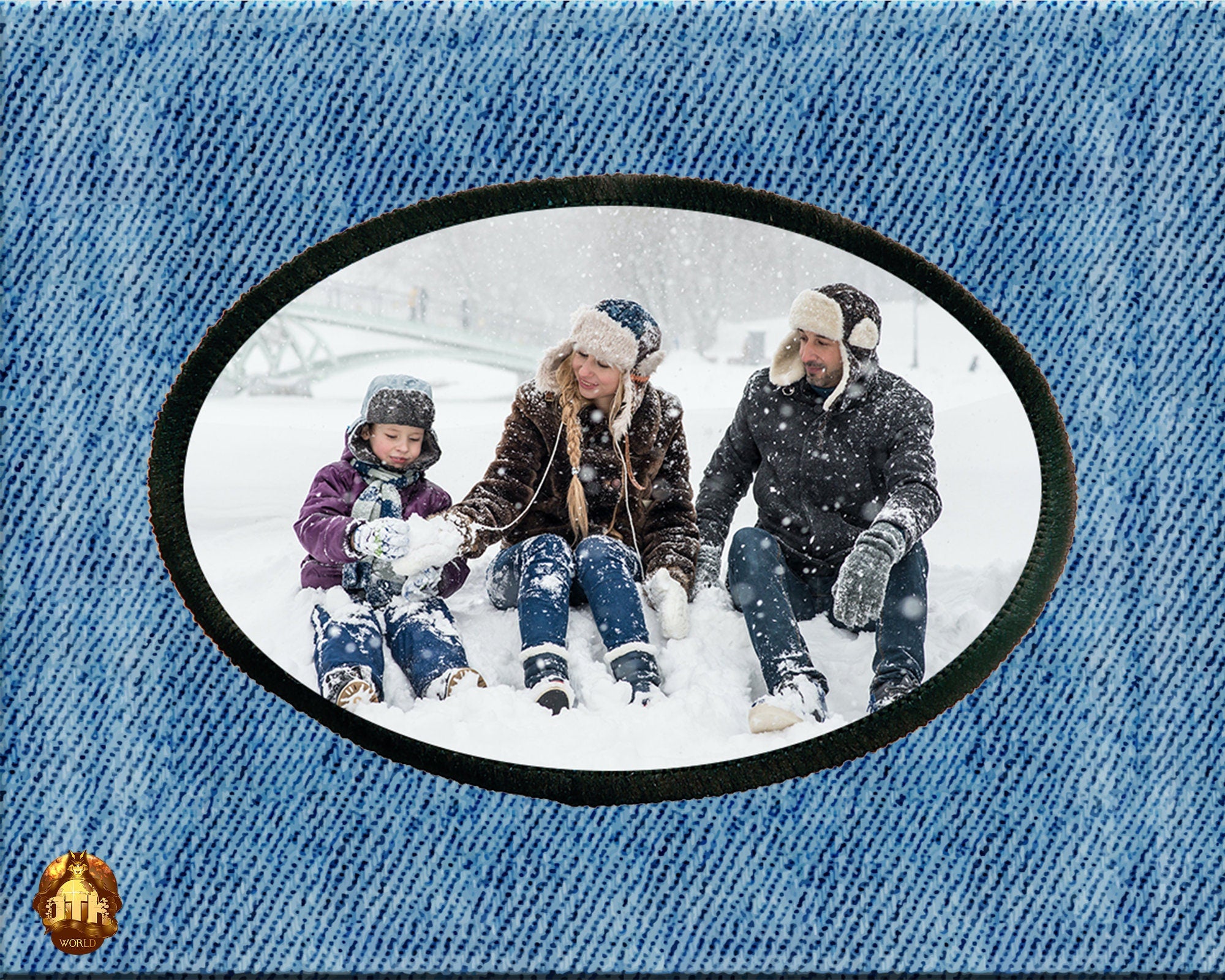 Custom Printed 3" x 2" Oval Patches