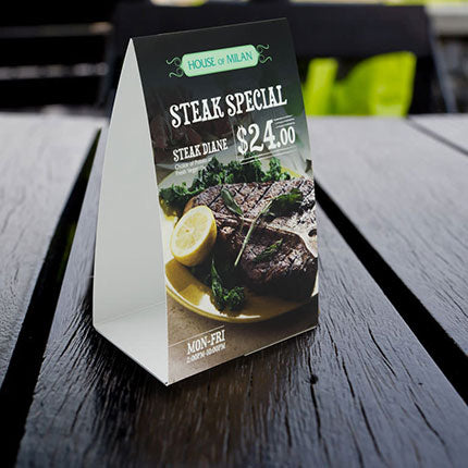 Table Tent Cards - 14pt - Matte