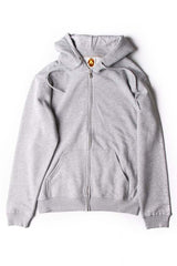 Light Grey Full-Zip Premium Unisex Hoody