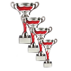 Red Flame & Silver Metal Cup