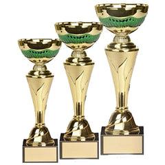 Gold & Green Metal Cup