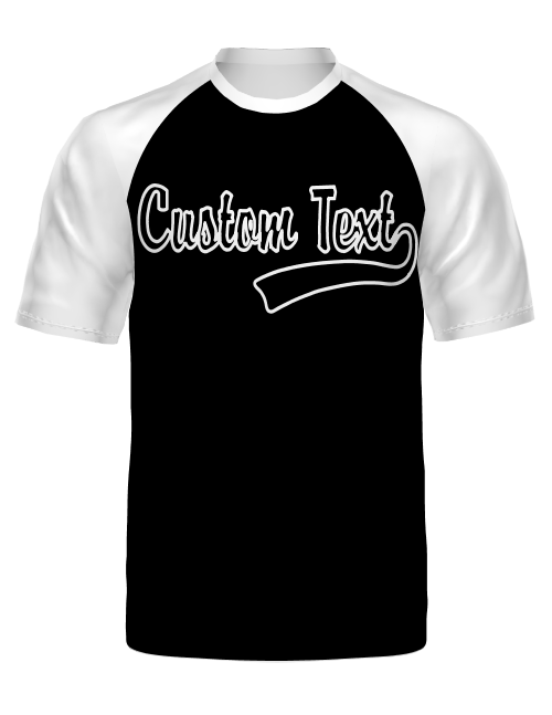 Custom Semi-Sublimated Short Sleeve Raglan Tee