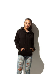 Black Full-Zip Premium Unisex Hoody