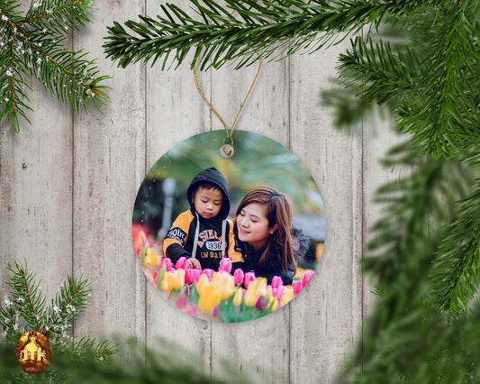 Custom Canvas Circle Ornament