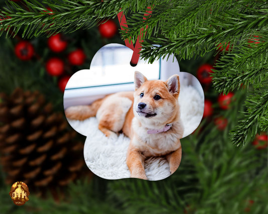 Custom Metal Paw Ornament