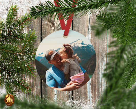 Custom Photo Wood Ornament