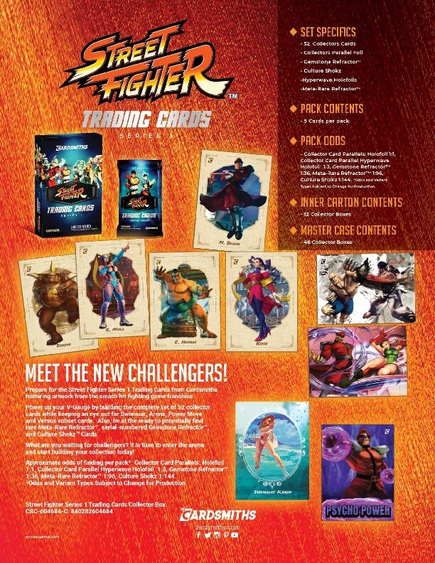 Street Fighter Trading Cards - Series 1 Collector Box - Cardsmiths 2023