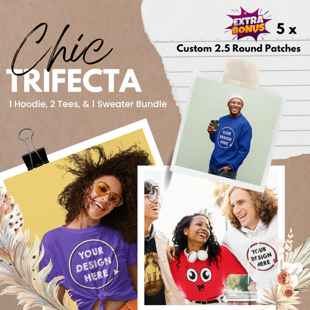 Chic Trifecta: Hoodie, Tees, & Sweater Bundle