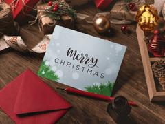Pre Designed Holiday Greeting Cards + Writeable Inside