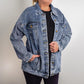 Oversized Women's Printed Denim Jacket