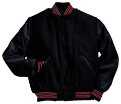 Black, Scarlet Red & White Premium Varsity Jacket