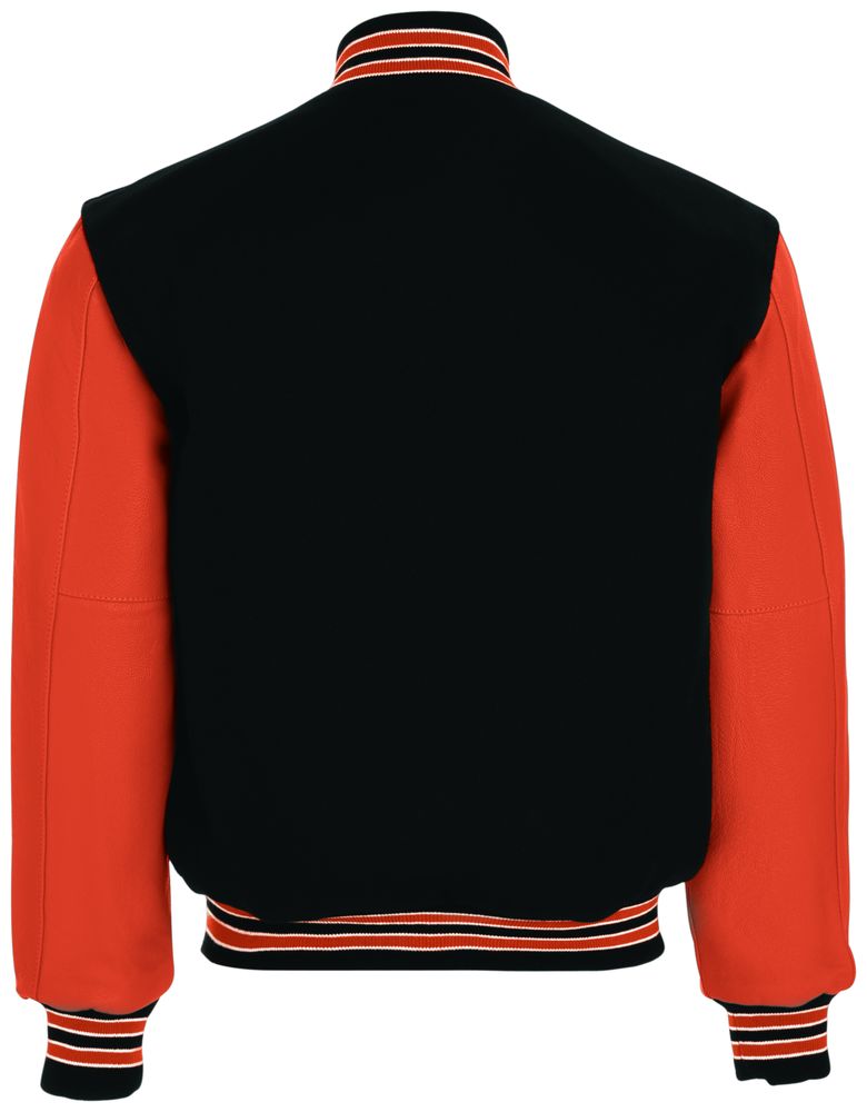 Black, Burnt Orange & Burnt Orange Premium Varsity Jacket