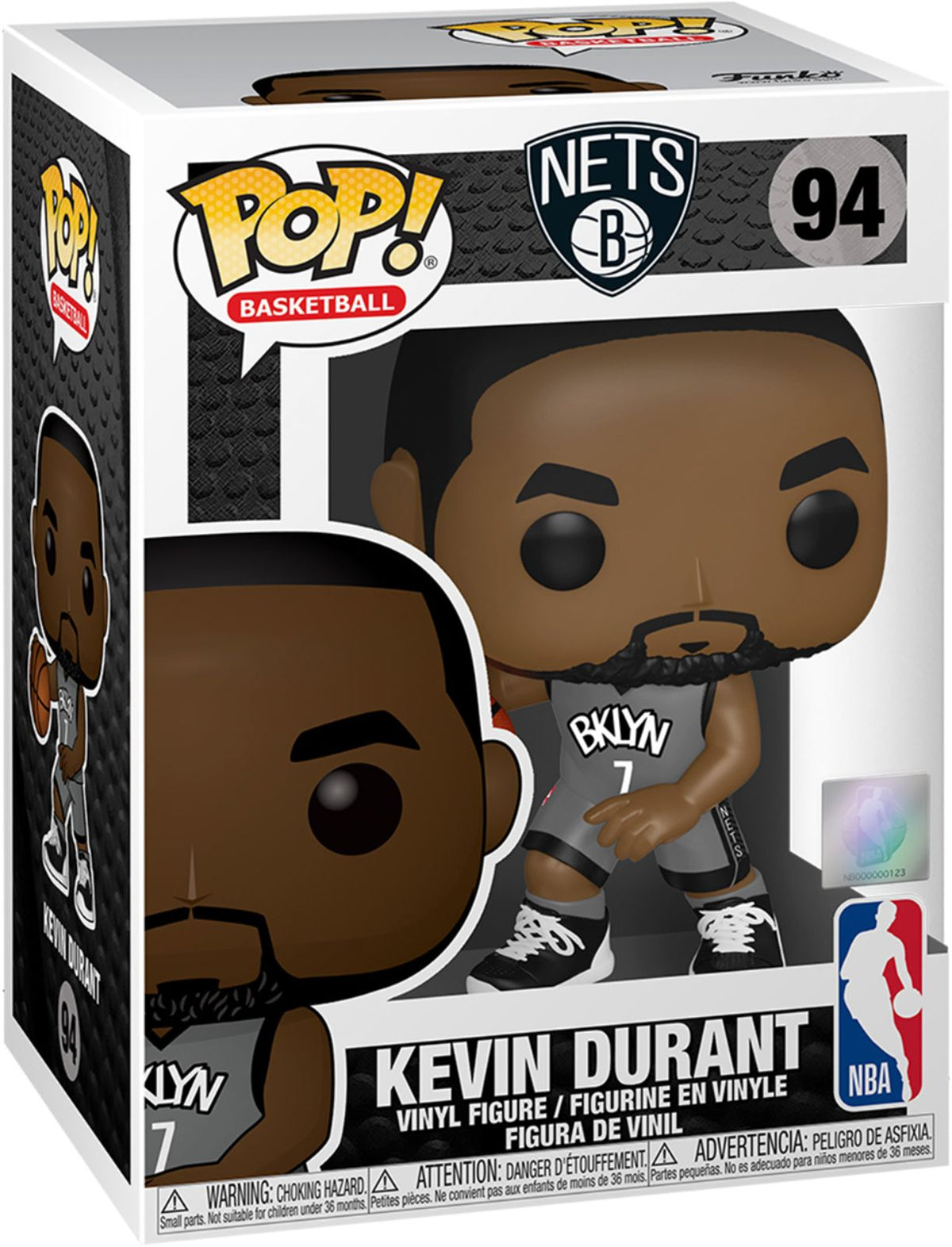 Funko Pop! NBA:  Kevin Durant - Brooklyn Nets (Alternate Jersey)