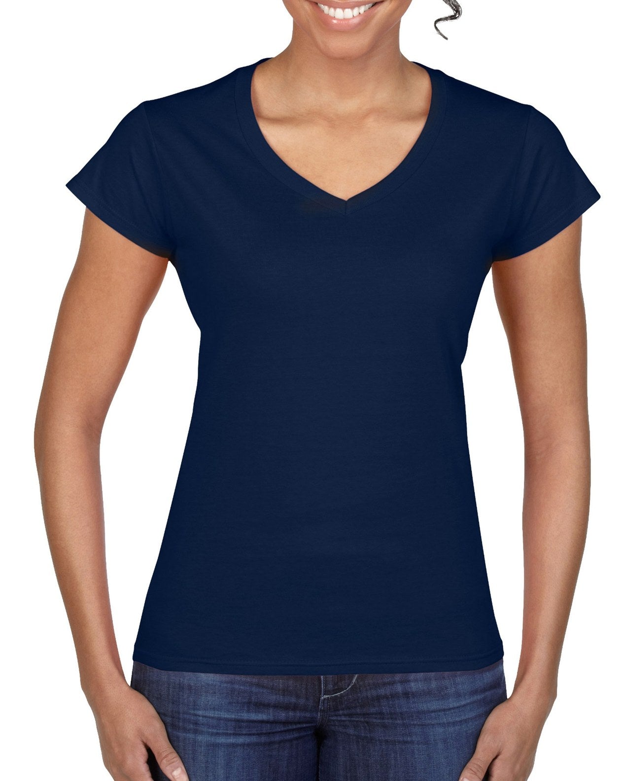 Custom Ladies V-Neck T-Shirt - otkworld