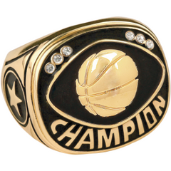 Gold Basketball Championship Rings - otkworld