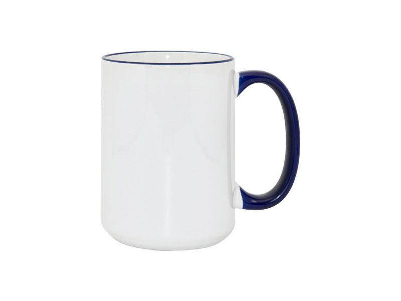 15oz Royal Blue Rim & Handle Mug