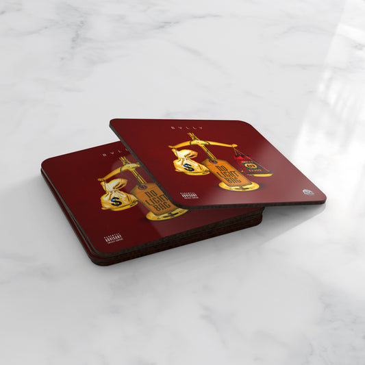 Bvlly - Mixtape Cover Glass Coaster Set