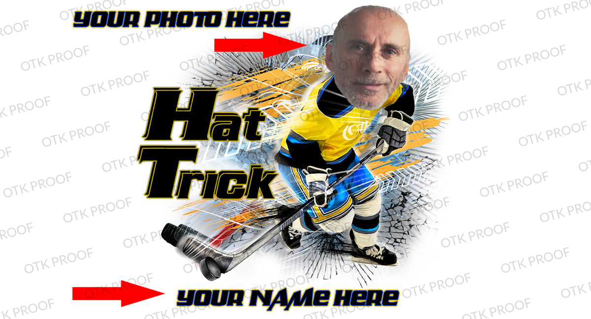 Custom Hockey Player Face Mug - Hat Trick