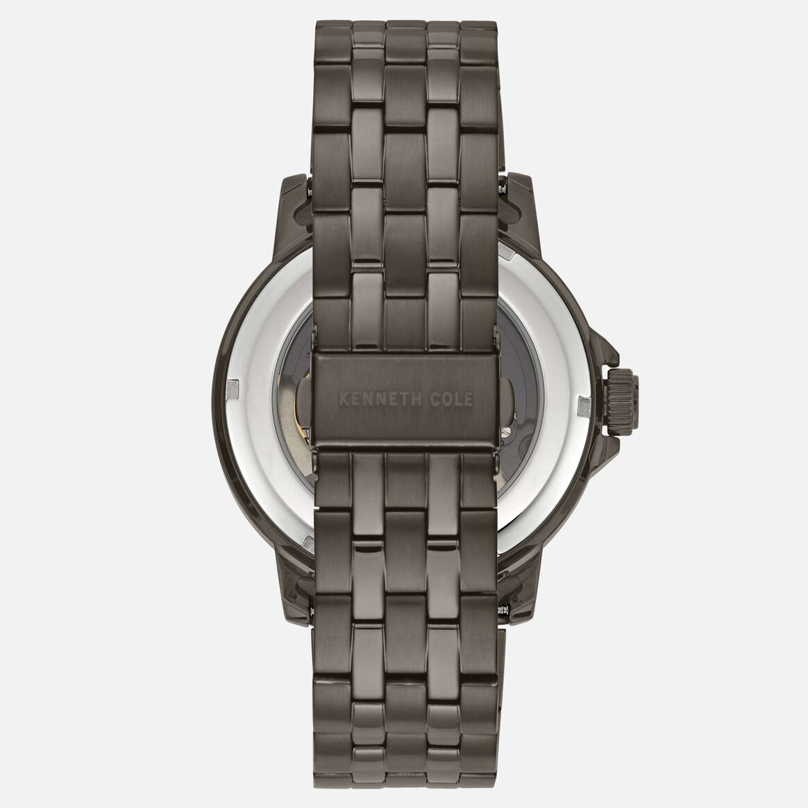 Kenneth Cole - Automatic Skeleton With Gunmetal Link Bracelet