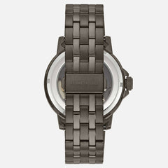 Kenneth Cole - Automatic Skeleton With Gunmetal Link Bracelet