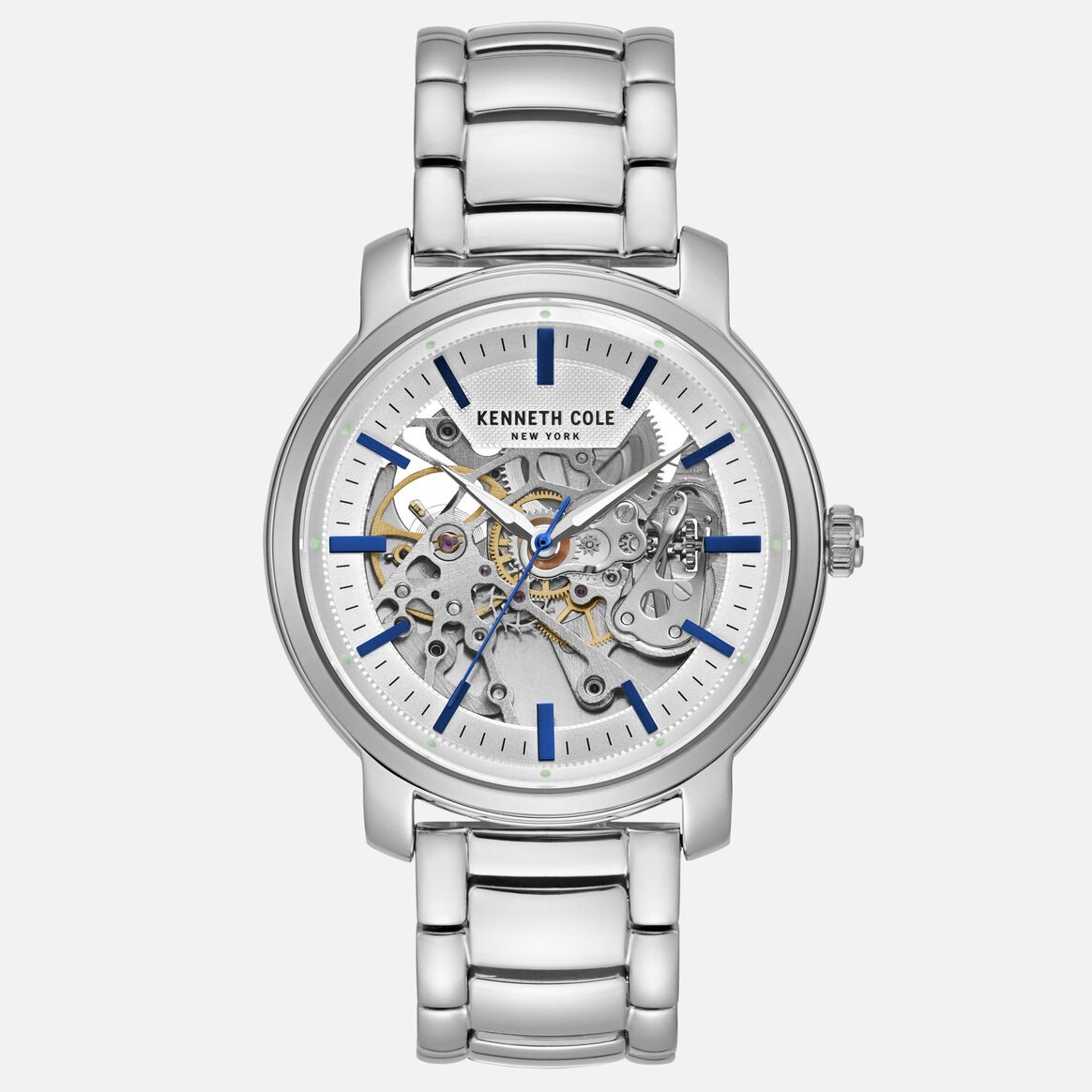 Kenneth Cole - White & Silver Automatic Skeleton