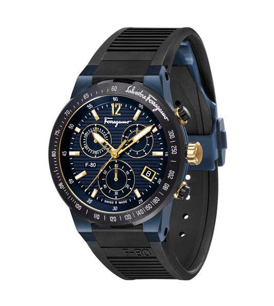Ferragamo F-80 Chrono - Black/Blue