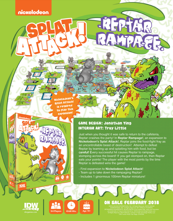 Nickelodeon Splat Attack! Reptar Rampage - Board Game