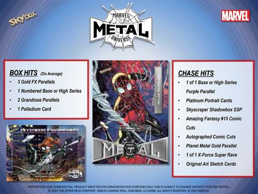 2021 Upper Deck Marvel Metal Universe Spider-Man Hobby Box