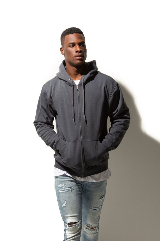 Dark Heather Full-Zip Premium Unisex Hoody