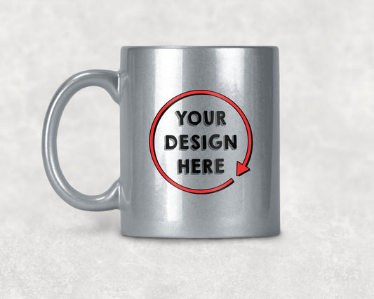 11oz Custom Silver Shimmer Mug