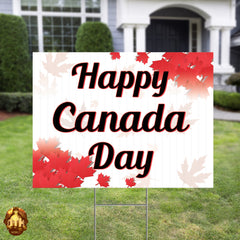Happy Canada Day Yard Sign