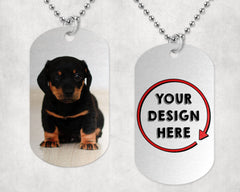 Custom Premium Photo Dog Tags w/ Chain