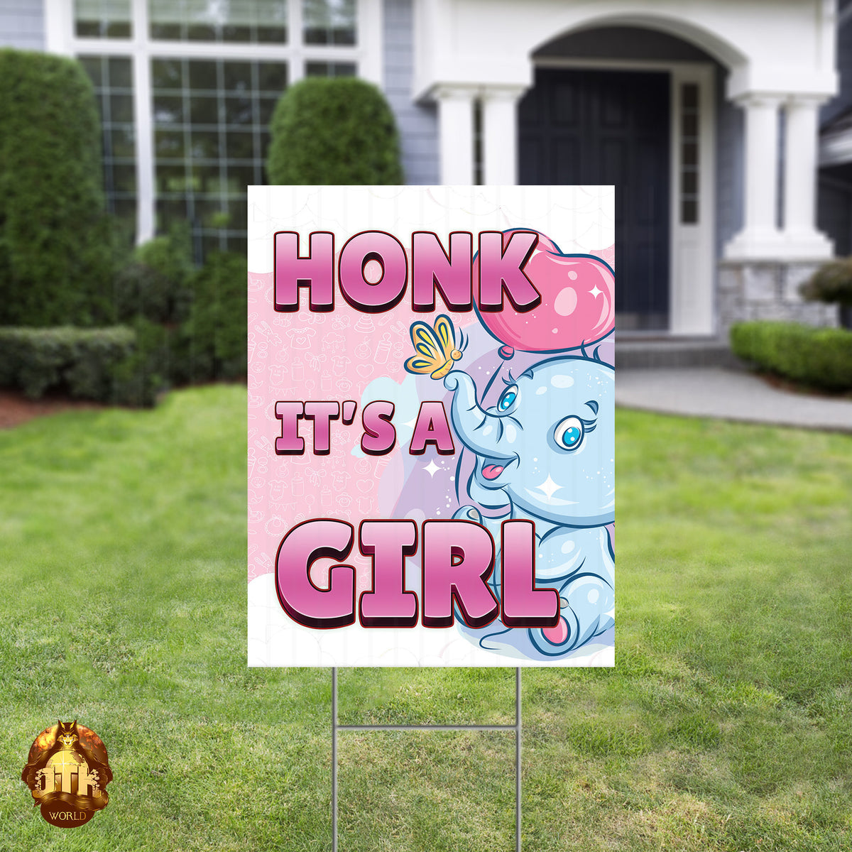 Honk It's A Girl Yard Sign