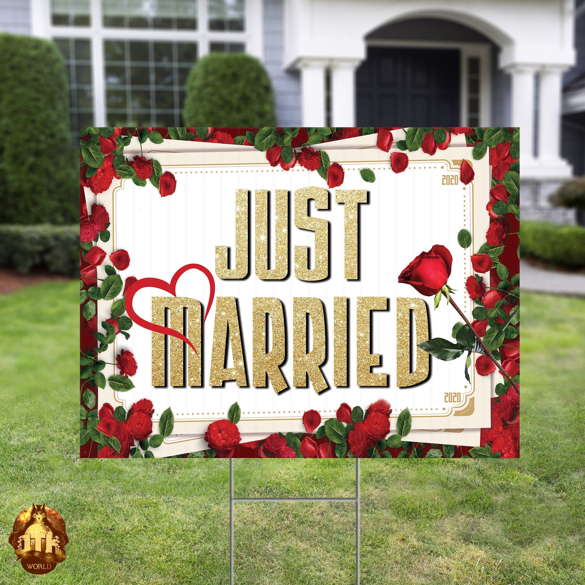 Just Married Premium Yard Sign