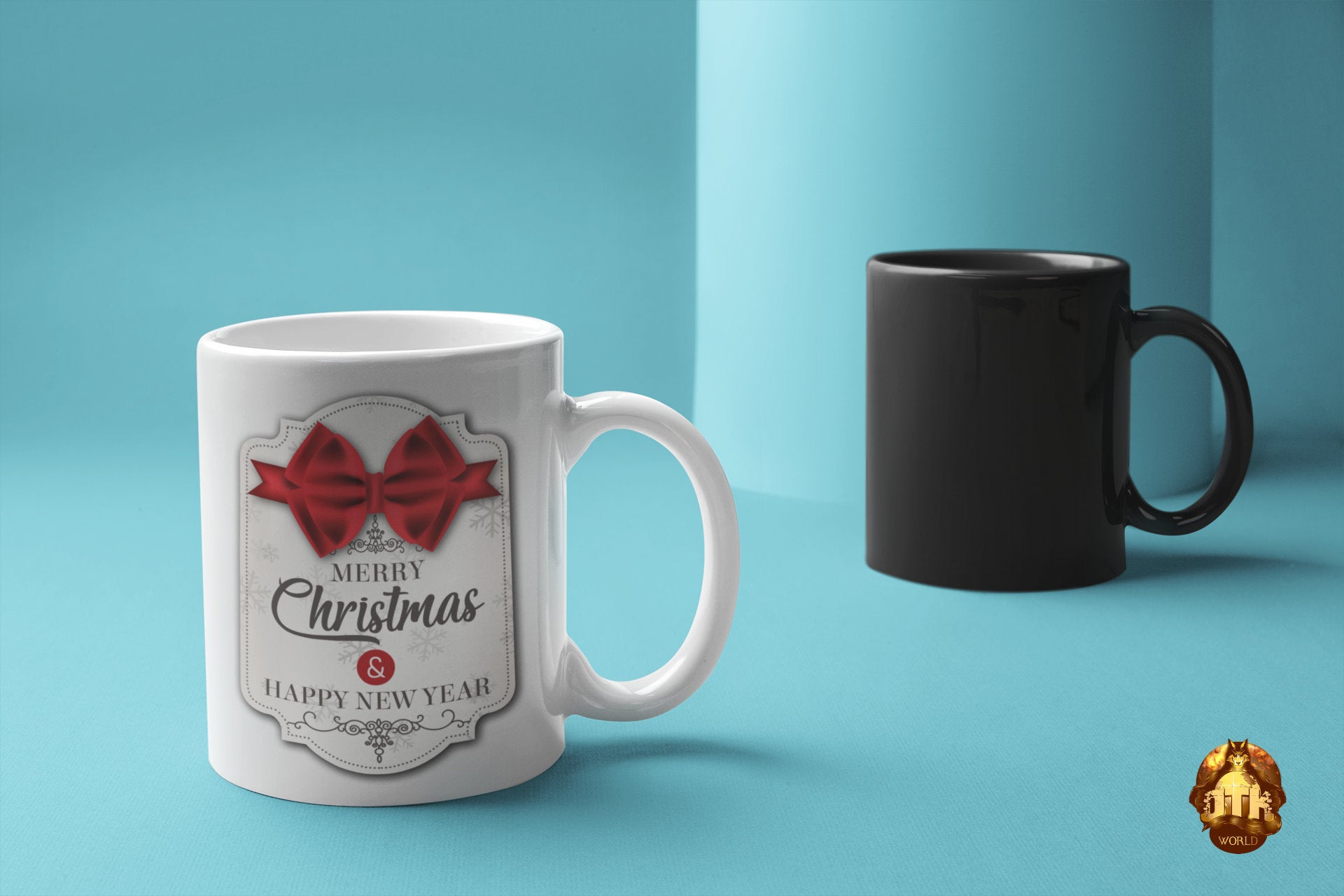 Large Merry Christmas Magic Mug - Personalized 15oz Christmas Color Changing Mug - Christmas Magic Mug - Add Your Own Text, Photo or Logo