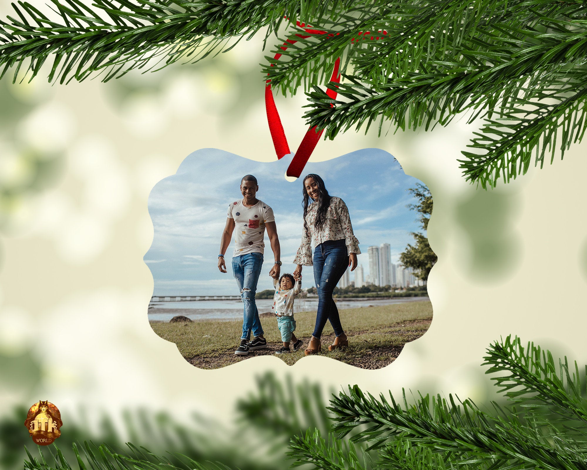 Personalized Christmas Benelux Wood Ornament - Photo Wood Merry Christmas Ornament - Custom Photo Wood Ornament - Add Your Own Photo & Text