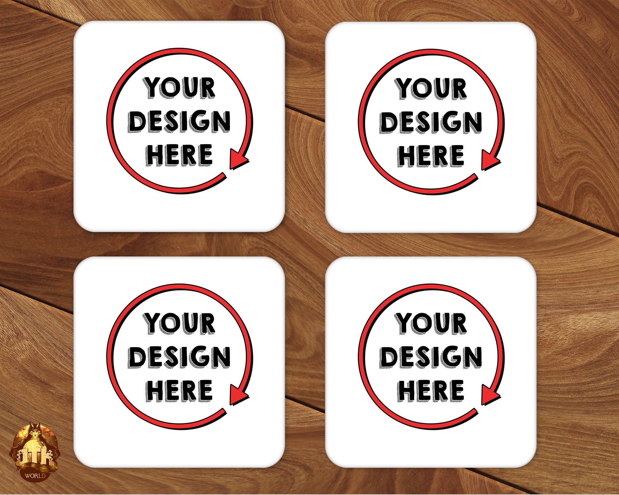 Personalized Photo Coasters - Custom Hardboard Coasters - Personalized Barware - Photo Coasters - Add Your Own Photo, Logo & Text