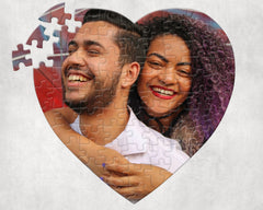 75 Piece Heart Photo Puzzles - Personalized Heart Puzzle - Custom Valentines Photo Puzzle - 75 Piece Heart Jigsaw - Add Your Photo & Text