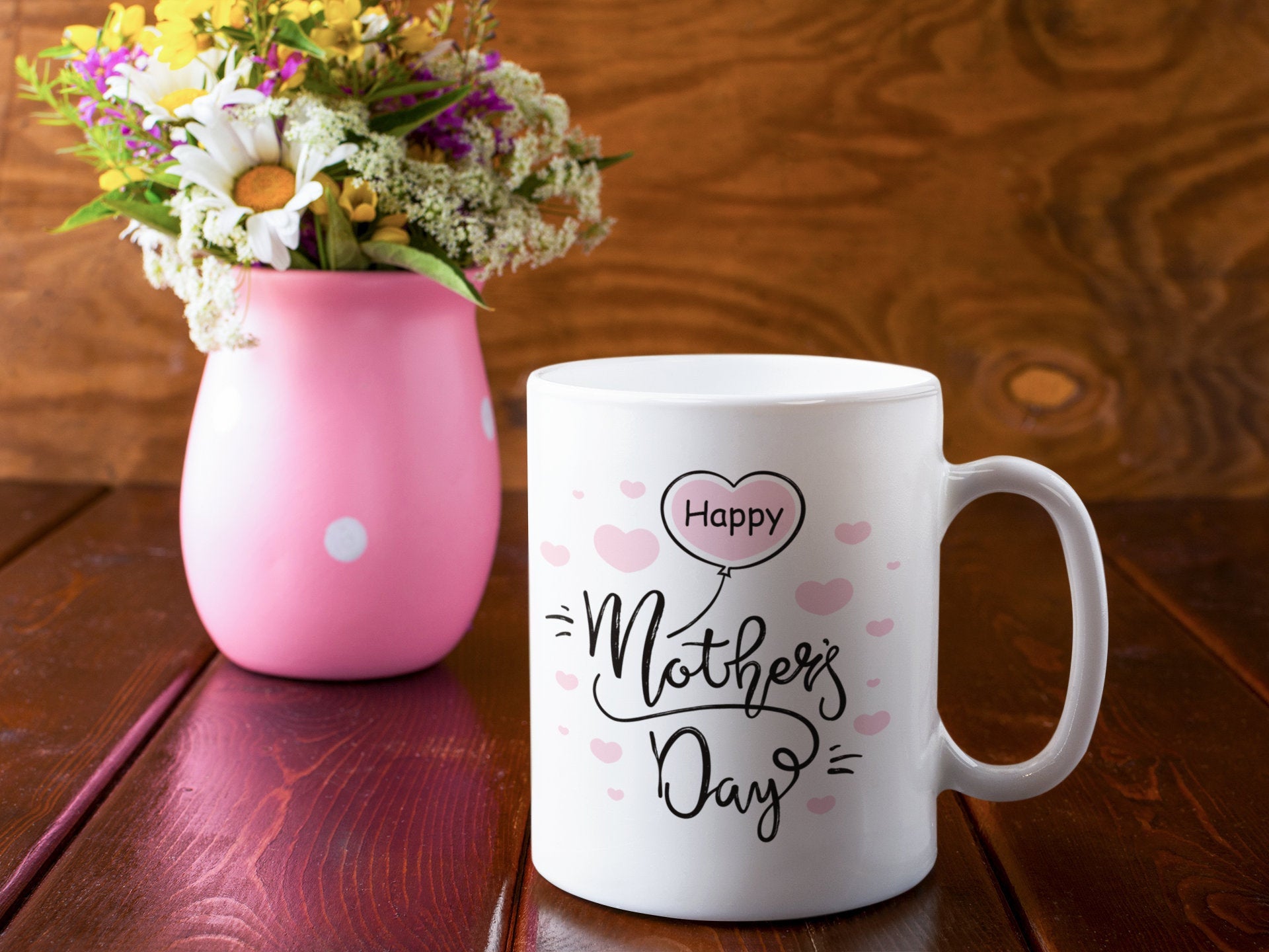 Custom Happy Mothers Day 15oz Mug - Personalized Mothers Day Mug - Large Mothers Day Photo Mug - Mothers Day Gift -Add Your Own Photo & Text