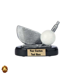 Custom 4&quot; Golf Ball & Club Trophy - Personalized Golf Award - Custom Golf Award - Personalized Golf Gift - Perfect For Any Golf Fan or Coach