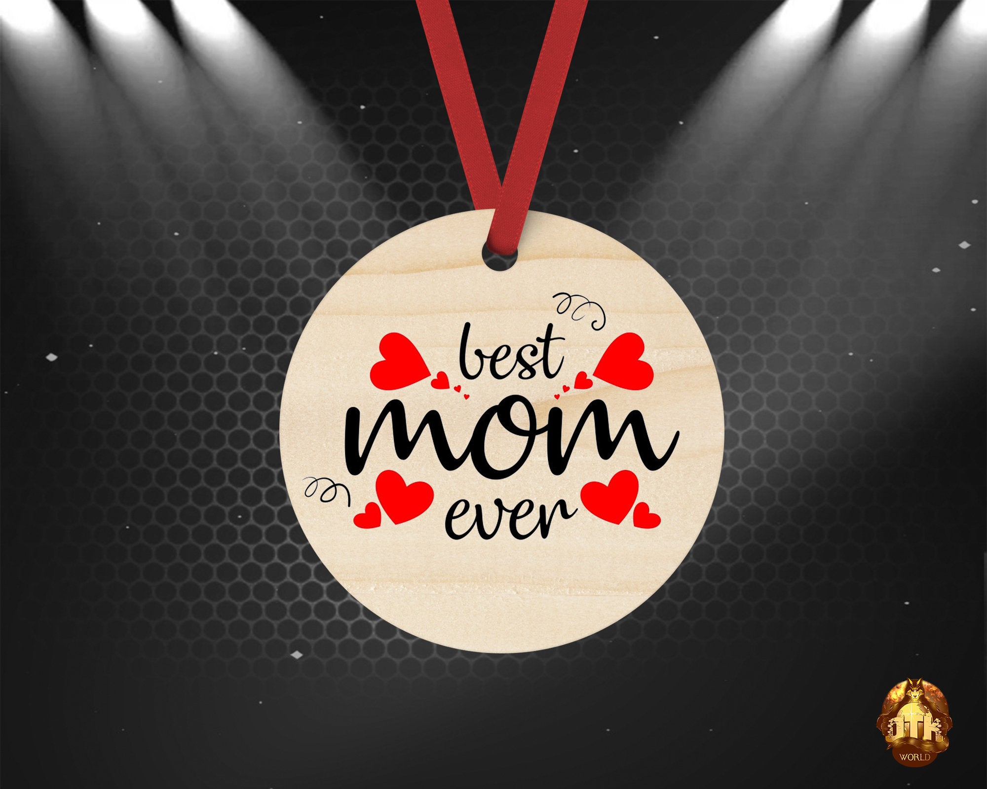 Personalized Best Mom Ever Wood Ornament - Custom Mothers Day Photo Ornament - Best Mom Ever Wood Keepsake - Add Your Own Photo & Text