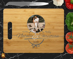 Personalized Couples Photo Cutting Board 