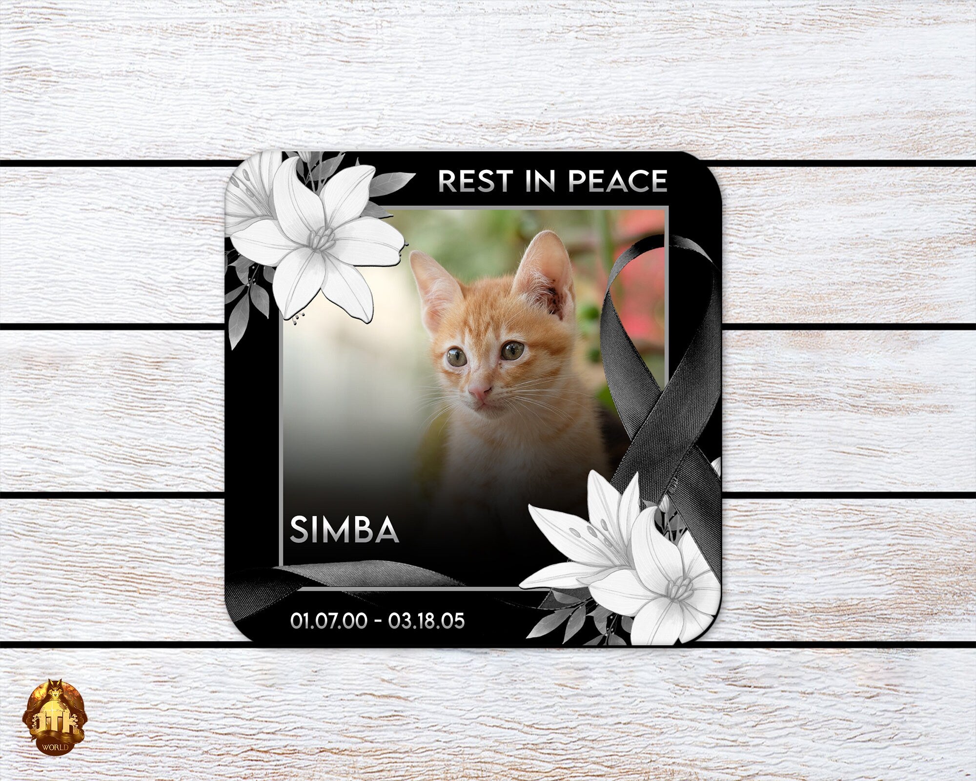 Personalized Memorial Photo Coasters - Custom Rest In Peace Coasters - Remembrance Photo Coasters - Add Your Own Photo, Name & Date