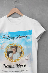 Custom In Loving Memory T-Shirt - Custom Memorial T-Shirt - Personalized Tribute Photo T-Shirt - Remembrance Shirt-Add Your Own Photo & Text