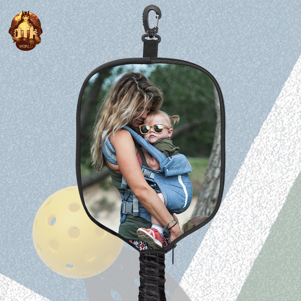 Custom Pickleball Paddle Cover - Personalized Pickleball Paddle Cover - Pickleball Photo Cover - Perfect Gift For Pickleball Players & Fans