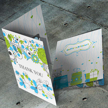 Greeting Cards - 14pt - High Gloss + Writeable Inside