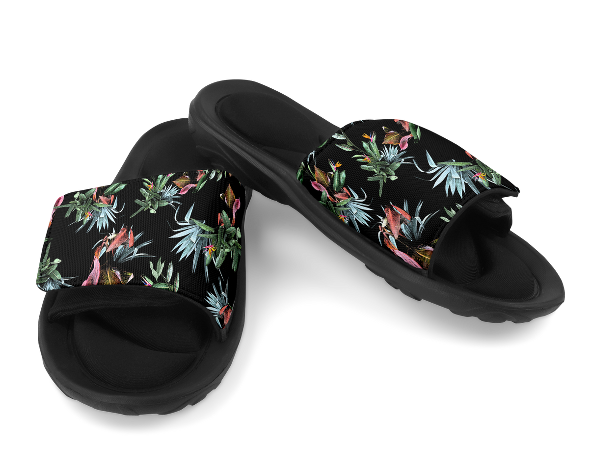 OTK - Onyx Floral Slide Slippers